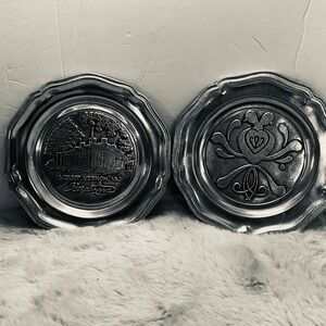 Wilton Pewter Mount Vernon VA Decorative Plate Collectible Metal Art‎
